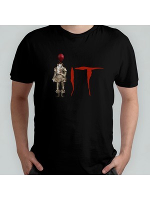 Pixxa It Pennywise Stephen King  Pamuklu Bisiklet Yaka T-Shirt Model 1