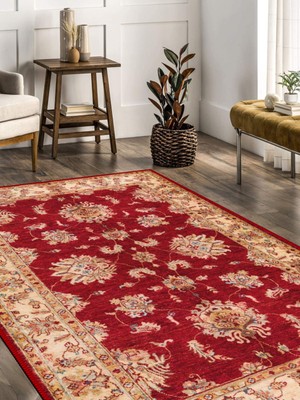 Barel Storm Vintage Desenli Halı, Pamuk Dokuma Pamuklu Taban Dekoratif Halı Kilim 34