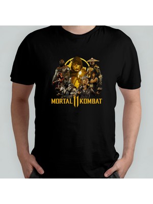 Pixxa Mortal Kombat Iı  Pamuklu Bisiklet Yaka T-Shirt Model 1