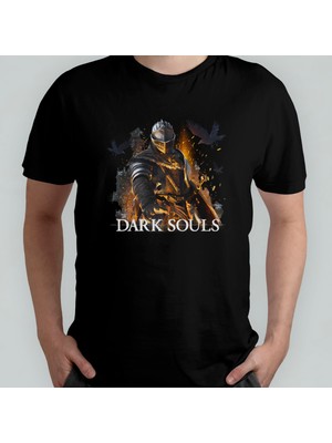 Pixxa Dark Souls  Pamuklu Bisiklet Yaka T-Shirt Model 1