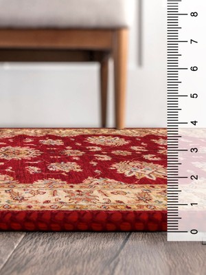 Barel Storm Vintage Desenli Halı, Pamuk Dokuma Pamuklu Taban Dekoratif Halı Kilim 34