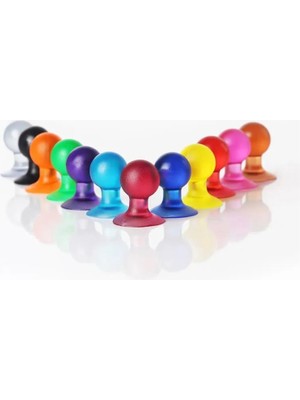 12 Adet Topuz Vantuz Askı Çok Amaçlı Renkli Vantuz Mini Squigz