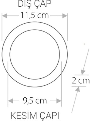 COOL MATE 6 W Sıva Altı Led Panel Slim Led Spot Trafolu Led Spot - Led Panel