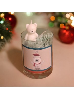 Dip Tasarım Christmas Teddy Bear Bardak Soya Mum