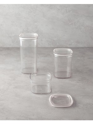 English Home Jade Plastik 3'lü Kavanoz 700 ml – 1,4 L – 2 L Şeffaf