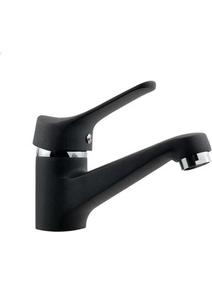 Store Siyah Mix Lavabo Bataryası Sıcak Soğuk Su Girişli