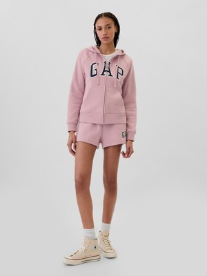 Gap Kadın Pembe  Logo Fleece Fermuarlı Sweatshirt