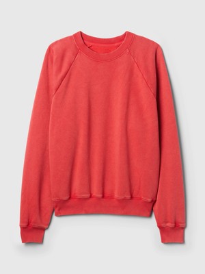 Gap Kadın Kırmızı Vintage Soft Raglan Sweatshirt