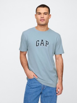 Gap Erkek Açık Mavi  Logo T-Shirt