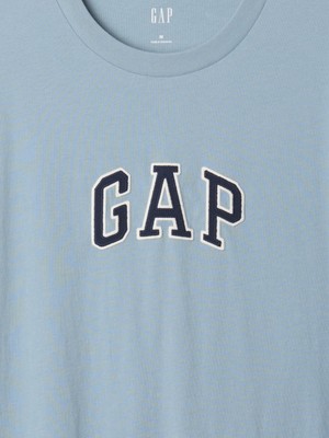 Gap Erkek Açık Mavi  Logo T-Shirt