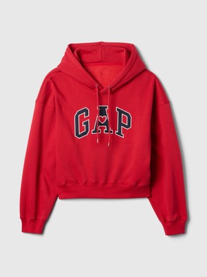 Gap Kadın Kırmızı Vintage Soft Crop Sweatshirt