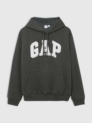 Gap Kadın Koyu Yeşil  Logo Fleece Sweatshirt