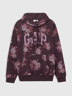 Gap Kadın Bordo  Logo Fleece Sweatshirt