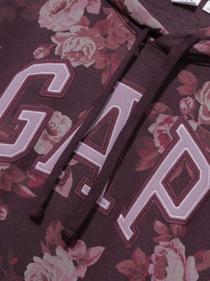 Gap Kadın Bordo  Logo Fleece Sweatshirt