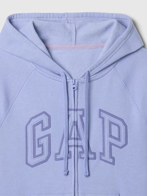 Gap Kadın Açık Mavi  Logo Fleece Fermuarlı Sweatshirt