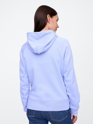 Gap Kadın Açık Mavi  Logo Fleece Fermuarlı Sweatshirt