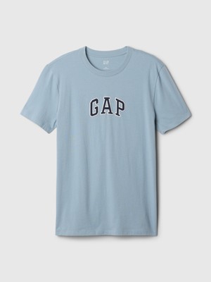 Gap Erkek Açık Mavi  Logo T-Shirt