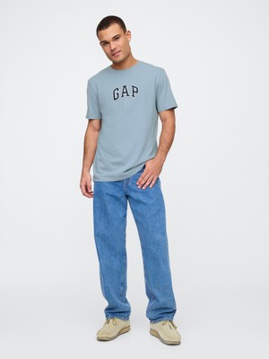 Gap Erkek Açık Mavi  Logo T-Shirt