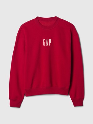 Gap Erkek Kırmızı  Logo Vintage Soft Fleece Sweatshirt