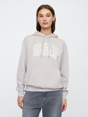 Gap Kadın Gri  Logo Fleece Sweatshirt