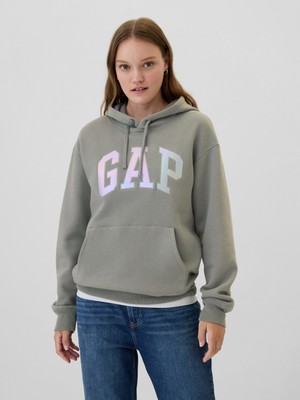 Gap Kadın Gri  Logo Fleece Sweatshirt