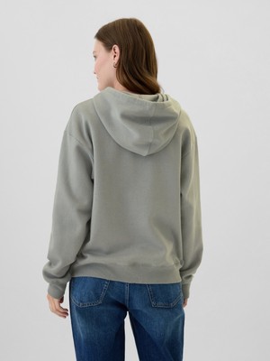 Gap Kadın Gri  Logo Fleece Sweatshirt