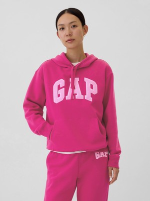 Gap Kadın Pembe  Logo Fleece Sweatshirt