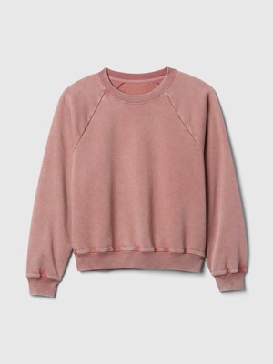 Gap Kadın Pembe Vintage Soft Raglan Sweatshirt