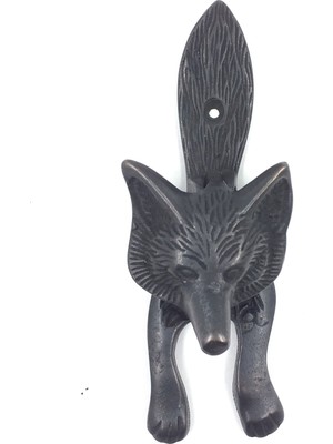 HOUSE2HOME El Yapımı Pirinç Tilki Kapı Tokmağı Oksit