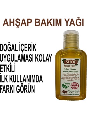 Shop Ahşap Bakım Yağı Doğal Vegan Formül ile Ahşap Eşyaların Bakımı için Koruyucu Özellik