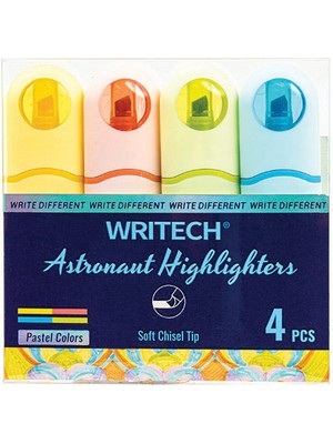 Wrıtech W-8154 Astronot Fosforlu Kalem Pastel 4 Renk - 4'lü