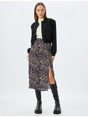 Koton A Kesim Yırtmaç Detaylı Uzun Etek