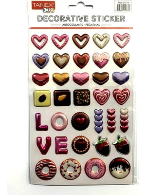 Tanex Decorative Sticker 3-D Love Balon Serisi TNX-25374