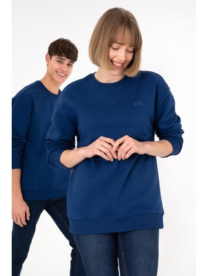 U.S. Polo Assn. Erkek İndigo Basic Sweatshirt 50295148-VR028