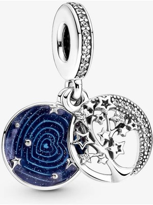 Pandora Ağaç, Galaksi ve Ay Çift Sallantılı Charm 799645C01