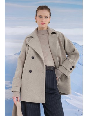 Kısa Kruvaze Kaban Vizon