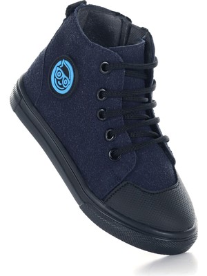 Kiko Kids Kai Fermuarlı Erkek Bebek Günlük Bot Ayakkabı Lacivert