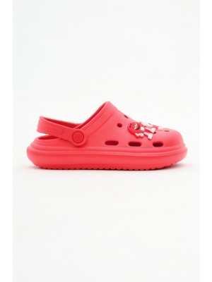 Tonny Black Çocuk Unisex Kırmızı Önü Aksesuarlı Eva Sandalet