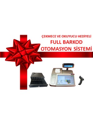 Olivetti Yeni Nesil Hepsi Bir Arada Barkod Otomosyon Sistemi (Fiş Yazıcılı Dokunmatik Pos Pc ve Yazılımlı. El Tipi Barkod Okuyucu ve Para Çekmecesi Hediye)