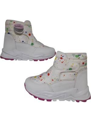 Şiringenç Ortopedik Cırtlı Paraşut Beyaz-Pembe Kız Çocuk Bot