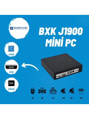 Grandstarr BXK-J1900/4GB/120GBSSD Endüstriyel Mini Pc - Freedos