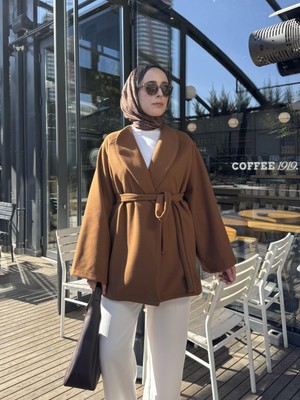 Chul Bomber Kaşe Ceket  -Camel