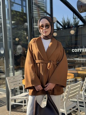 Chul Bomber Kaşe Ceket  -Camel