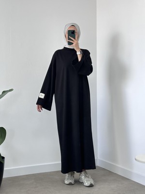 Chul  Oversize Basıc Elbise- Siyah