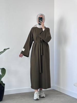 Chul  Oversize Basıc Elbise-  Haki