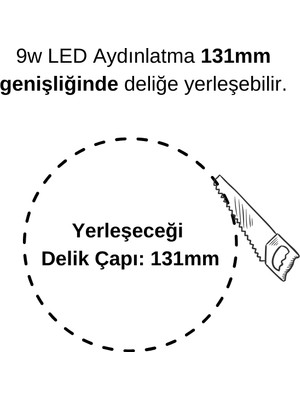 Cata Ct-5146 Eco 9W Panel Led Armatür  Beyaz