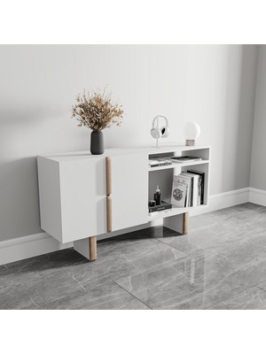 Lagomood Zenith Ofis Dolabı Beyaz Meşe