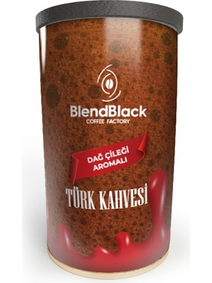 BlendBlack Dağ Çileği Aromalı Türk Kahvesi Teneke Kutu 250 gr