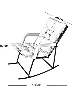 Hmplast Ergonomik Sallanan Sandalye & Tv Dinlenme Koltuğu | Modern Tasarım, Kolay Temizlenebilir Keten Kumaş - Gri