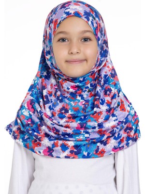 Indigo Pratik Hazır Geçmeli Genç Tesettür Bone Jakar Desenli Pileli Kendinden Boneli 2407_24